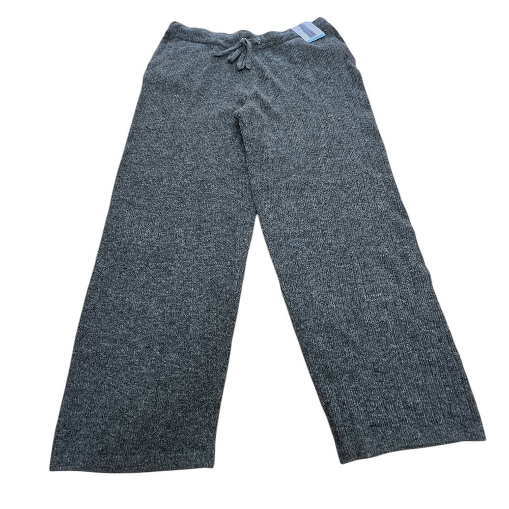 DKNY JOGGERS WOMENS SIZE LARGE HEATHERED GREY CASUAL PANTS CASHMERE BLEND - Picture 1 of 12